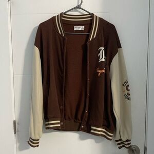 Brown Los Angeles Varsity Jacket